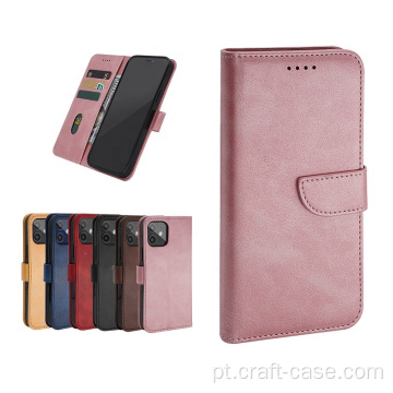 Capa de telefone flip com design original com suporte para cartão